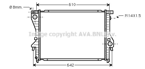 BWA2222 AVA QUALITY COOLING Радиатор, охлаждение двигателя