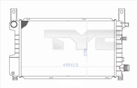 7100049 TYC Радиатор, охлаждение двигателя