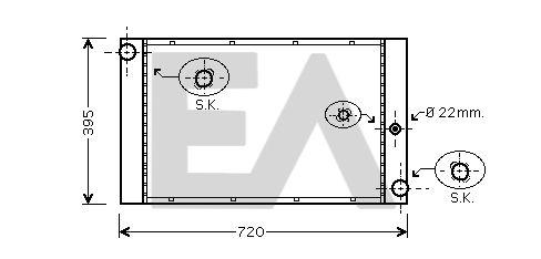 31R07088 EACLIMA Радиатор, охлаждение двигателя