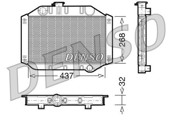 DRM10010 DENSO Радиатор, охлаждение двигателя