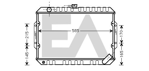 31R51022 EACLIMA Радиатор, охлаждение двигателя