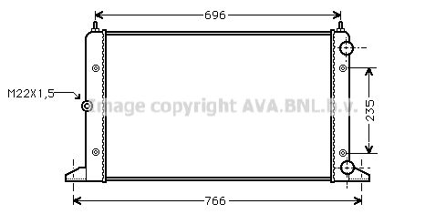 VNA2134 PRASCO Радиатор, охлаждение двигателя