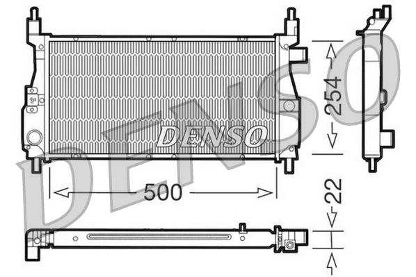 DRM24003 DENSO Радиатор, охлаждение двигателя