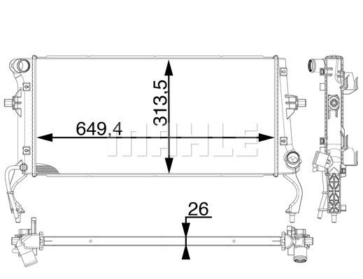 WG2182981 WILMINK GROUP Радиатор, охлаждение двигателя