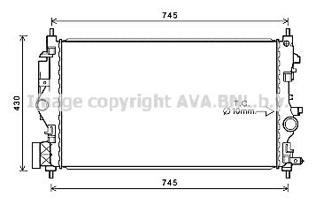 OL2683 AVA QUALITY COOLING Радиатор, охлаждение двигателя