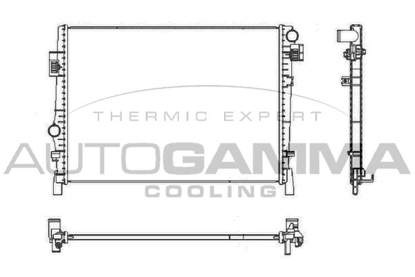 105693 AUTOGAMMA Радиатор, охлаждение двигателя