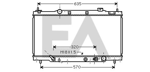 31R26048 EACLIMA Радиатор, охлаждение двигателя