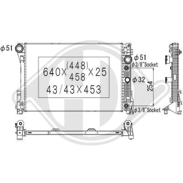 DCM2422 DIEDERICHS Радиатор, охлаждение двигателя