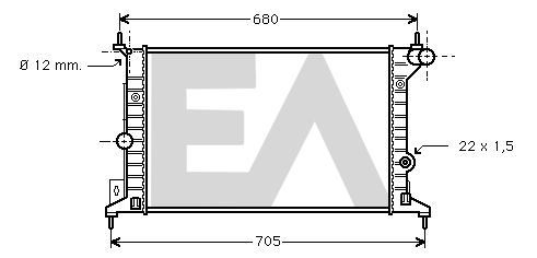 31R54176 EACLIMA Радиатор, охлаждение двигателя