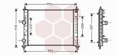 17002249 VAN WEZEL Радиатор, охлаждение двигателя
