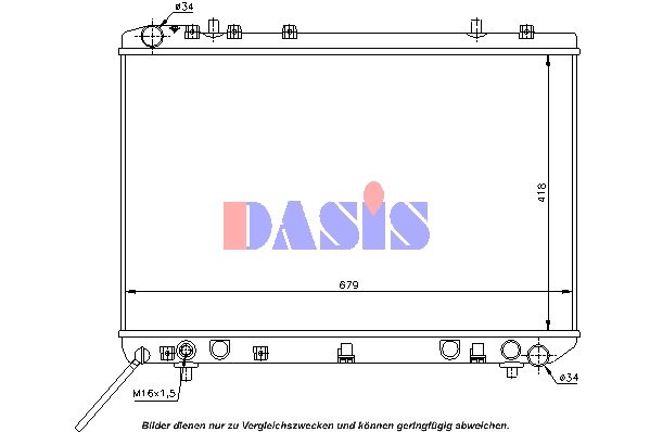 510004N AKS DASIS Радиатор, охлаждение двигателя