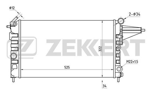 MK1014 ZEKKERT Радиатор, охлаждение двигателя