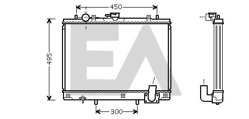 31R51076 EACLIMA Радиатор, охлаждение двигателя