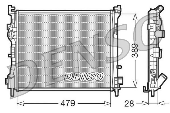 DRM23016 DENSO Радиатор, охлаждение двигателя