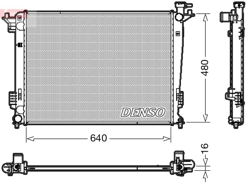 DRM41003 DENSO Радиатор, охлаждение двигателя