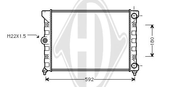 DCM3402 DIEDERICHS Радиатор, охлаждение двигателя