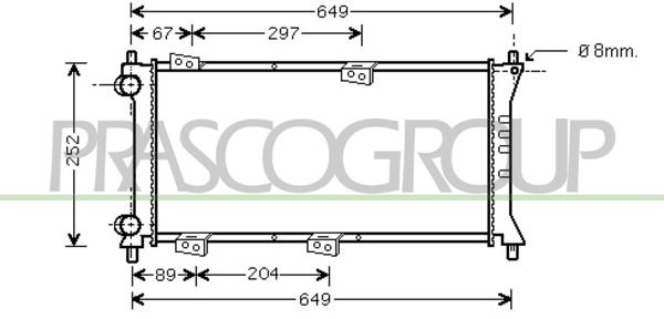 FT121R005 PRASCO Радиатор, охлаждение двигателя