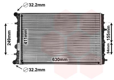 58002347 VAN WEZEL Радиатор, охлаждение двигателя