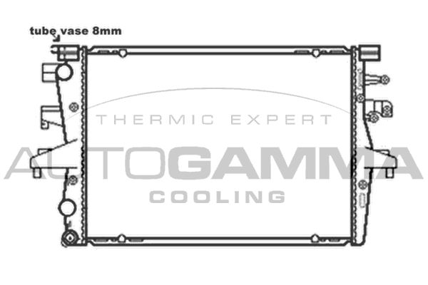 103543 AUTOGAMMA Радиатор, охлаждение двигателя