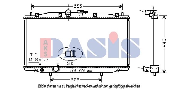 100031N AKS DASIS Радиатор, охлаждение двигателя