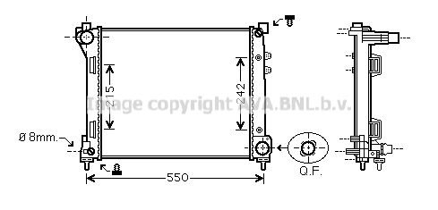 LC2098 AVA QUALITY COOLING Радиатор, охлаждение двигателя