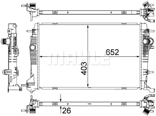 CR857000S MAHLE Радиатор, охлаждение двигателя