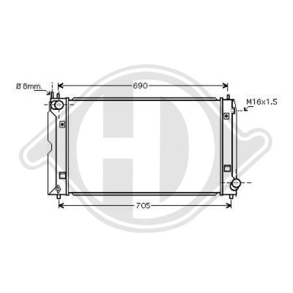 DCM3283 DIEDERICHS Радиатор, охлаждение двигателя