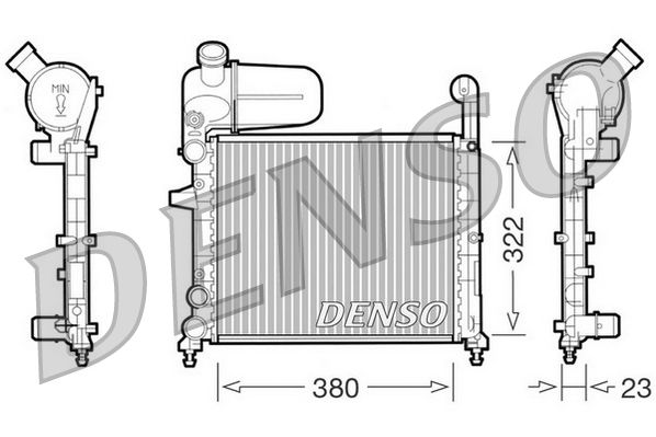 DRM09134 DENSO Радиатор, охлаждение двигателя