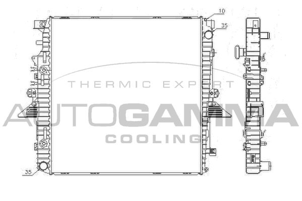 105262 AUTOGAMMA Радиатор, охлаждение двигателя