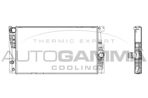 107636 AUTOGAMMA Радиатор, охлаждение двигателя