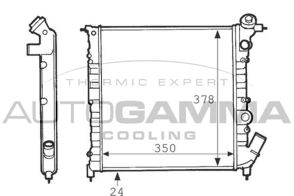100882 AUTOGAMMA Радиатор, охлаждение двигателя