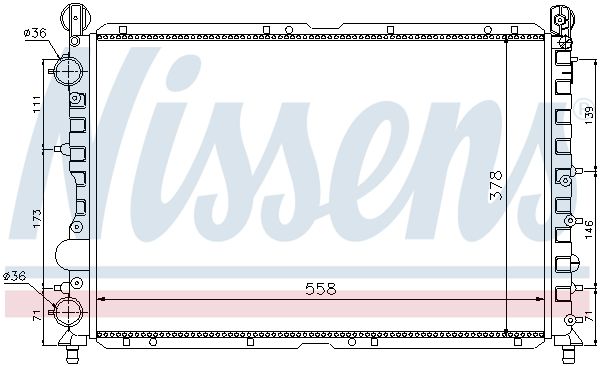 60057 NISSENS Радиатор, охлаждение двигателя