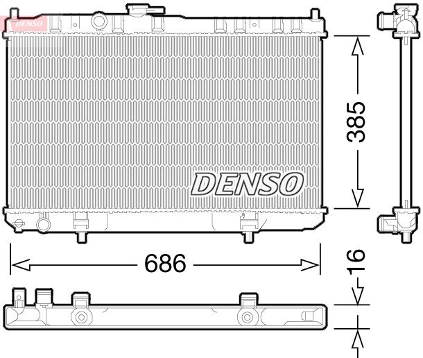 DRM46034 DENSO Радиатор, охлаждение двигателя