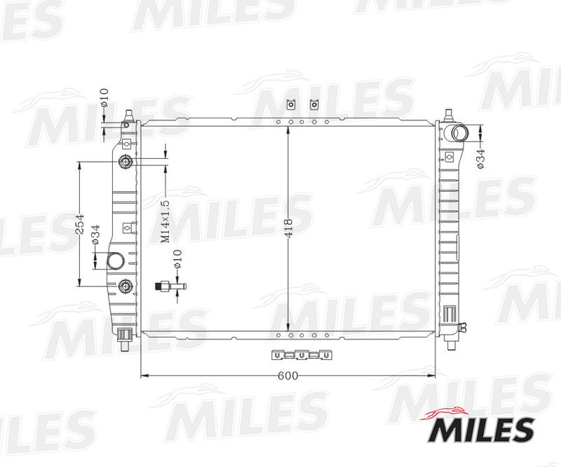 ACRB134 MILES Радиатор, охлаждение двигателя