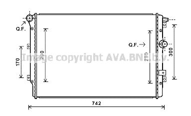 VNA2324 AVA QUALITY COOLING Радиатор, охлаждение двигателя