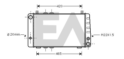 31R61002 EACLIMA Радиатор, охлаждение двигателя