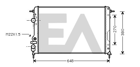 31R60121 EACLIMA Радиатор, охлаждение двигателя