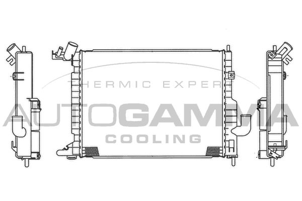 103600 AUTOGAMMA Радиатор, охлаждение двигателя