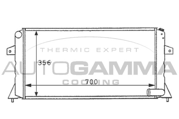 100932 AUTOGAMMA Радиатор, охлаждение двигателя