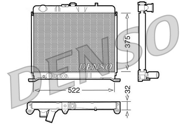 DRM21060 DENSO Радиатор, охлаждение двигателя