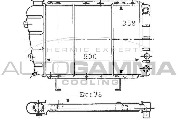 100795 AUTOGAMMA Радиатор, охлаждение двигателя