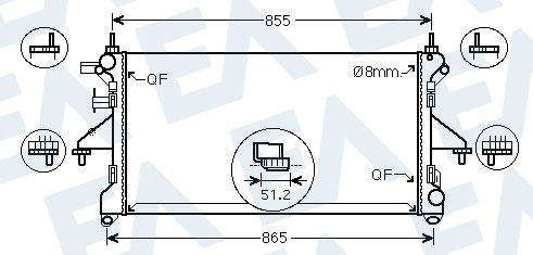 31R25147 EACLIMA Радиатор, охлаждение двигателя