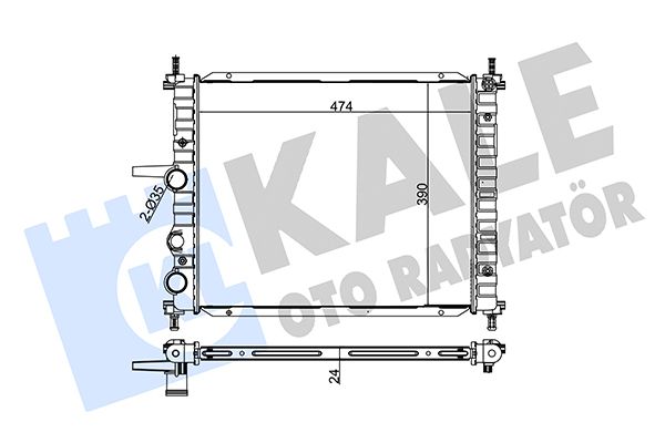 231300 KALE OTO RADYATÖR Радиатор, охлаждение двигателя