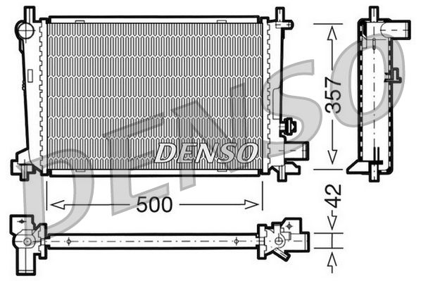 DRM10040 DENSO Радиатор, охлаждение двигателя