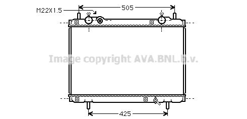 FT2185 AVA QUALITY COOLING Радиатор, охлаждение двигателя