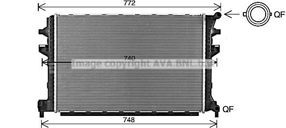 VNA2383 AVA QUALITY COOLING Низкотемпературный охладитель, интеркулер