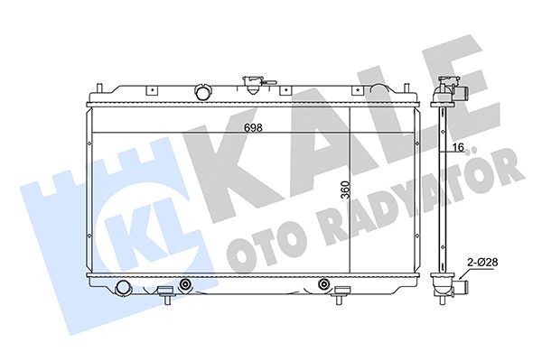 345995 KALE OTO RADYATÖR Радиатор, охлаждение двигателя