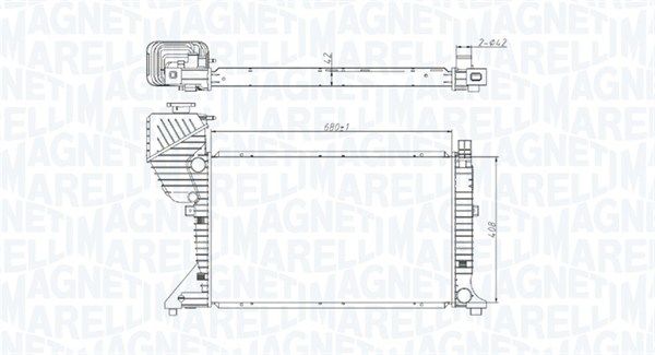 350213177400 MAGNETI MARELLI Радиатор, охлаждение двигателя