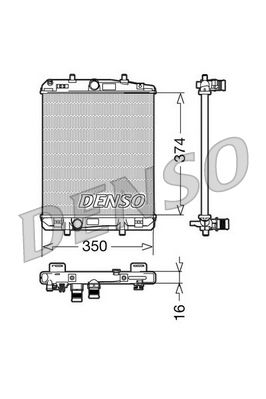 DRM21603 DENSO Радиатор, охлаждение двигателя