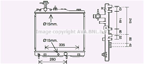 MT2255 AVA QUALITY COOLING Радиатор, охлаждение двигателя